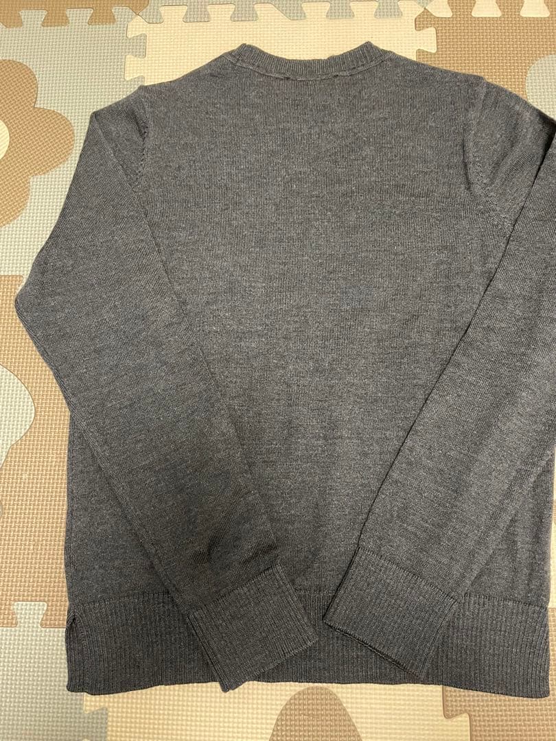 MAISON KITSUNE ウールニット グレー 刺繍 XS