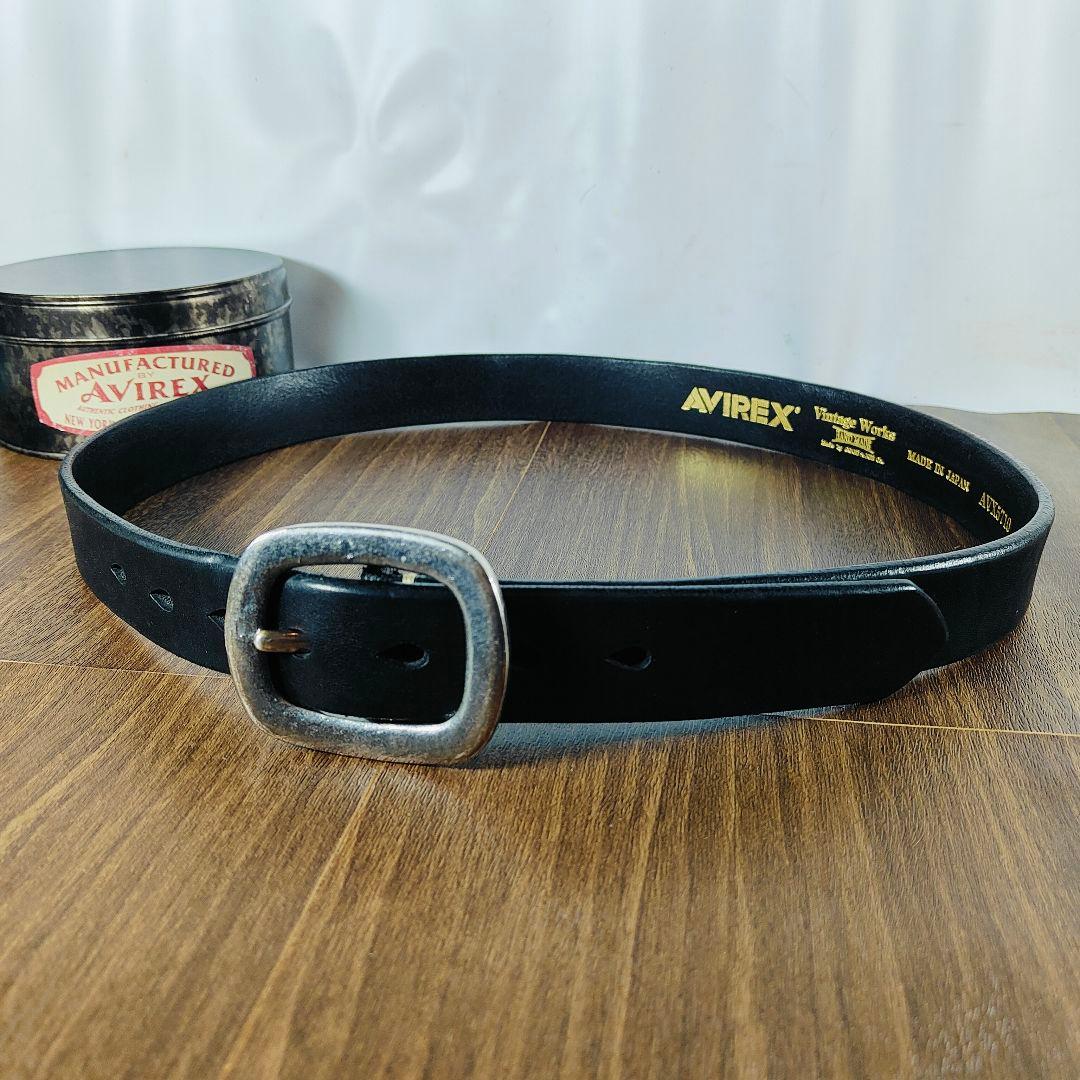 【極上極美品】ヴィンテージワークス× AVIREX　高級ドレスベルト 付属品完備