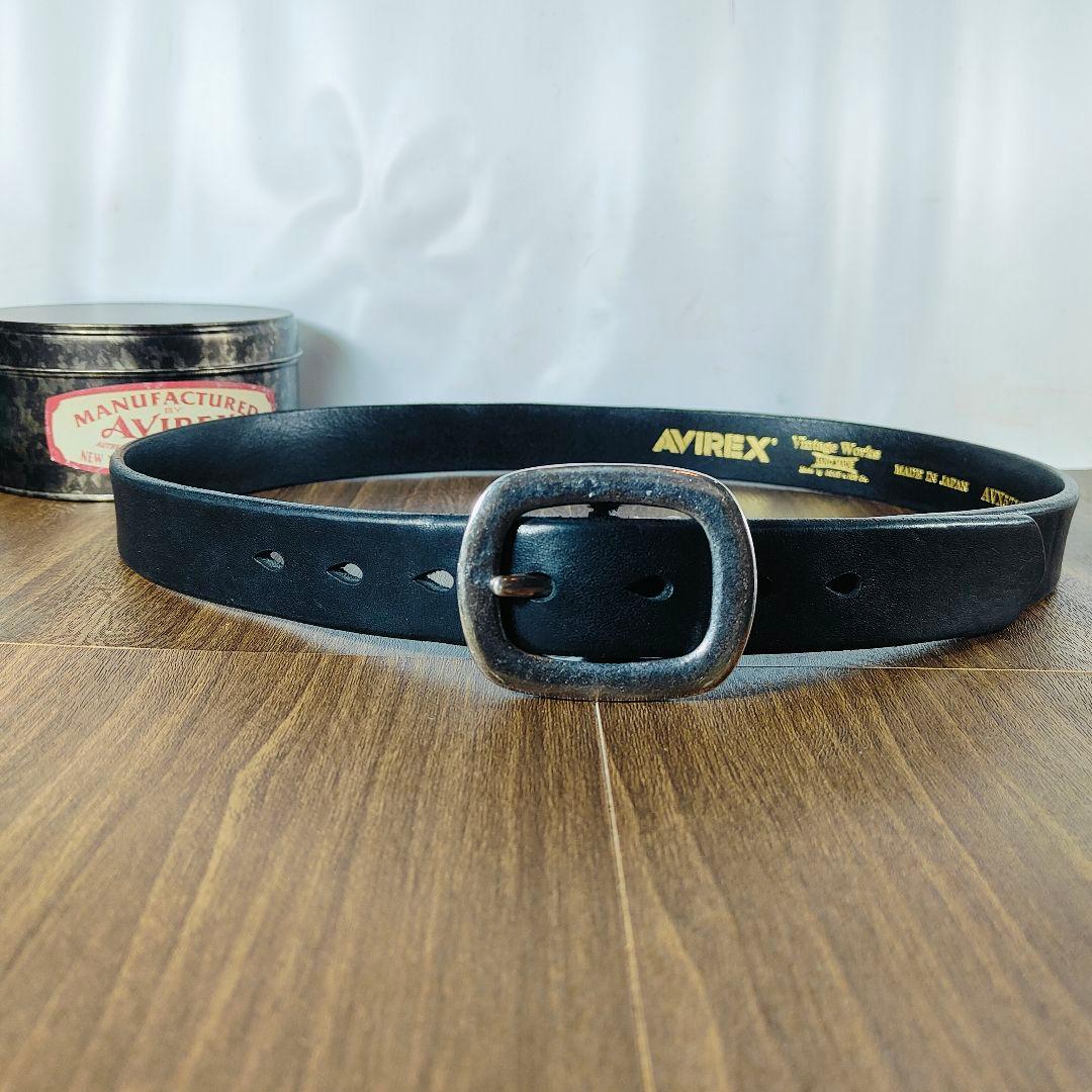 【極上極美品】ヴィンテージワークス× AVIREX　高級ドレスベルト 付属品完備