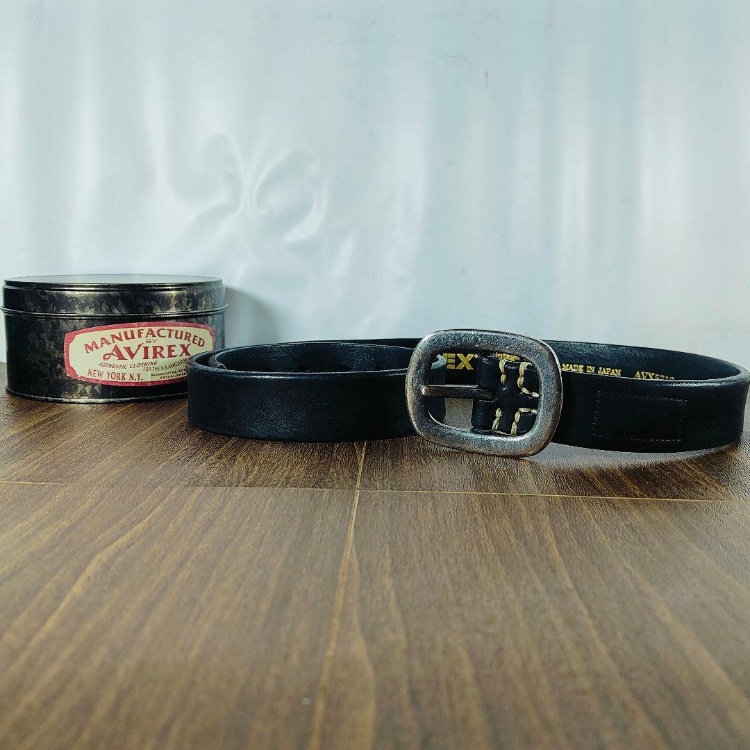 【極上極美品】ヴィンテージワークス× AVIREX　高級ドレスベルト 付属品完備