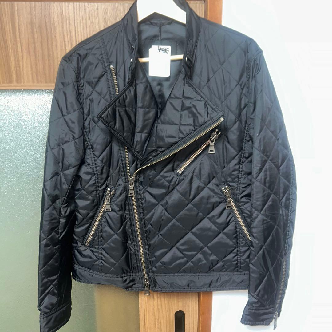新品 Burberry Black Labelキルティングライダースジャケット