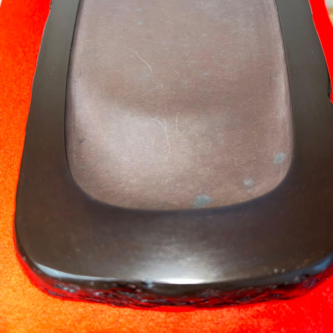 ⭕️赤間硯　新品美品　下井唯石　野面硯　弘雲堂　硯縁ツルツル　女性好み作品