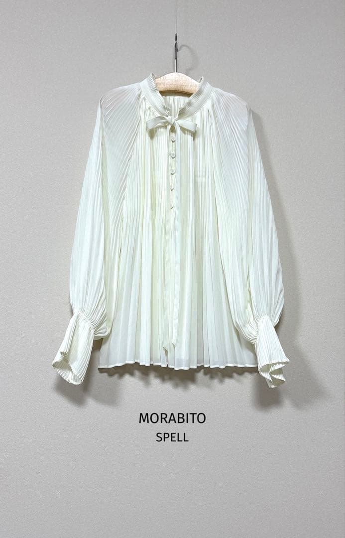 MORABITO モラビト《 SPELLスペル 》プリーツ&ライトシアーブラウス