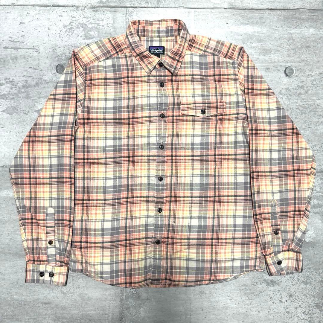 patagonia 20年製 フィヨルドフランネルシャツ ピンク ネルシャツ M