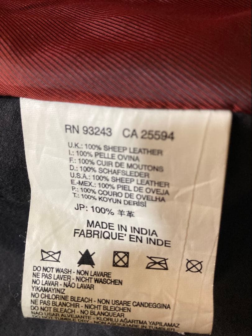 ディーゼル　羊革レザージャケット　革ジャン　S