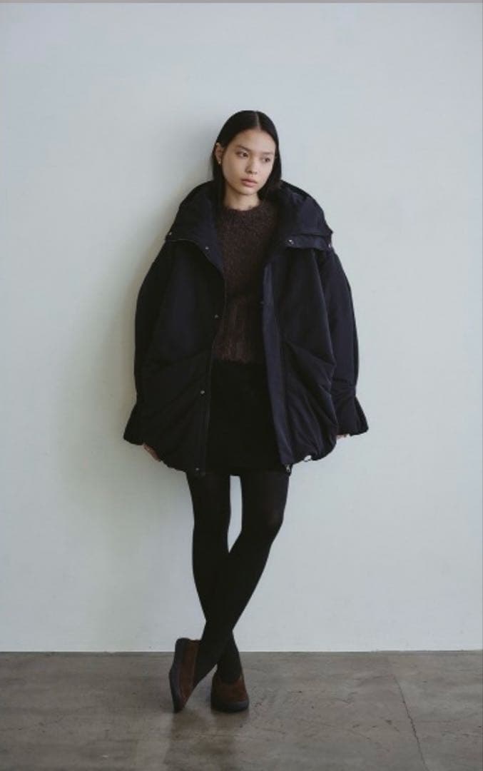 STYLEMIXER パッファーボリュームコート　ブラック