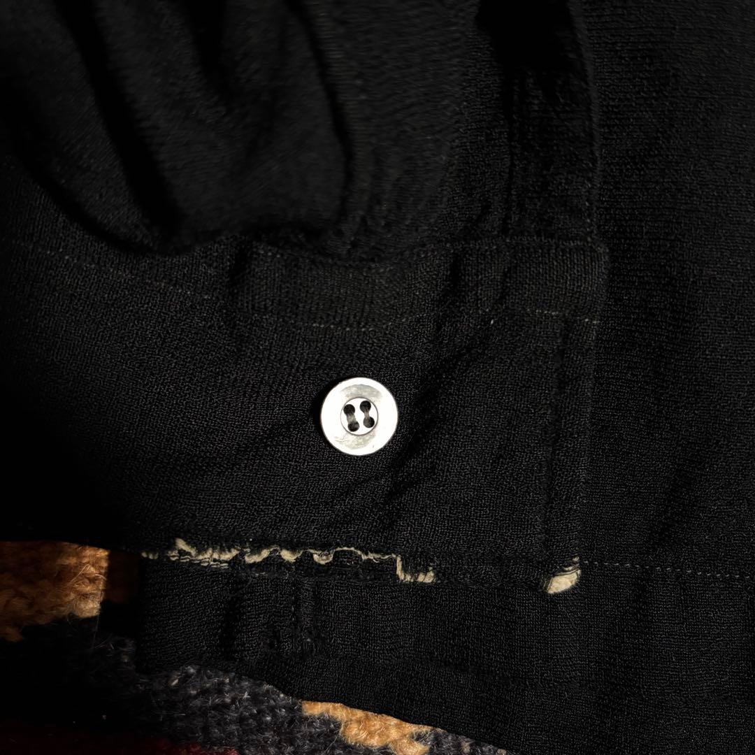 60s ブラックレーヨンシャツ　ギャバシャツ　ヴィンテージ　usa製 50s