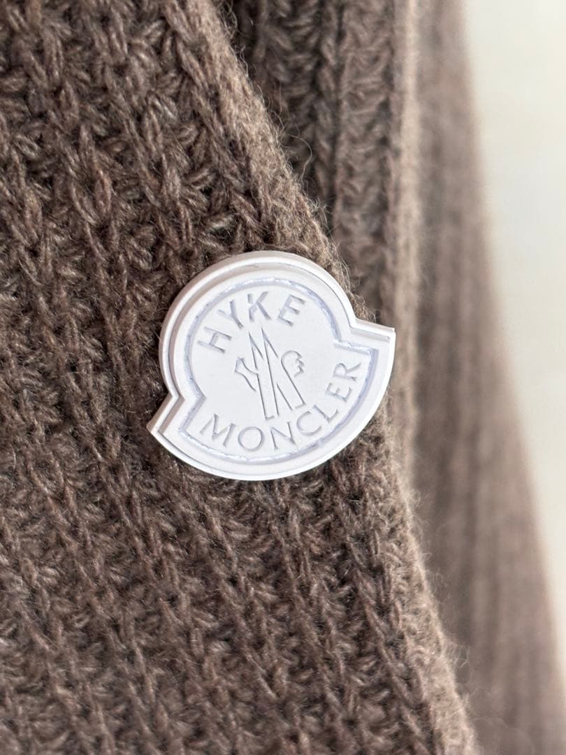 【最終値下げ】MONCLER :カシミヤリブ編みロング丈カーディガン 長袖