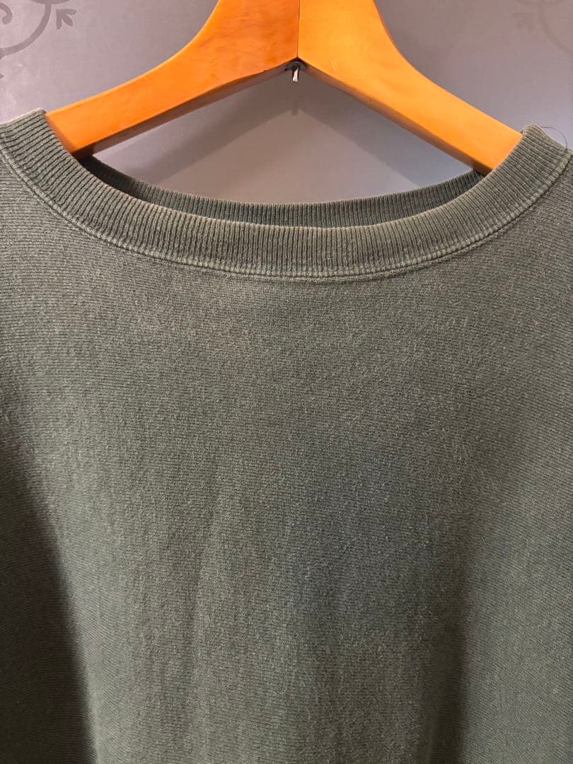 【良品】チャンピオン 90s 刺繍タグ 目無し リバースウィーブ USA製 緑