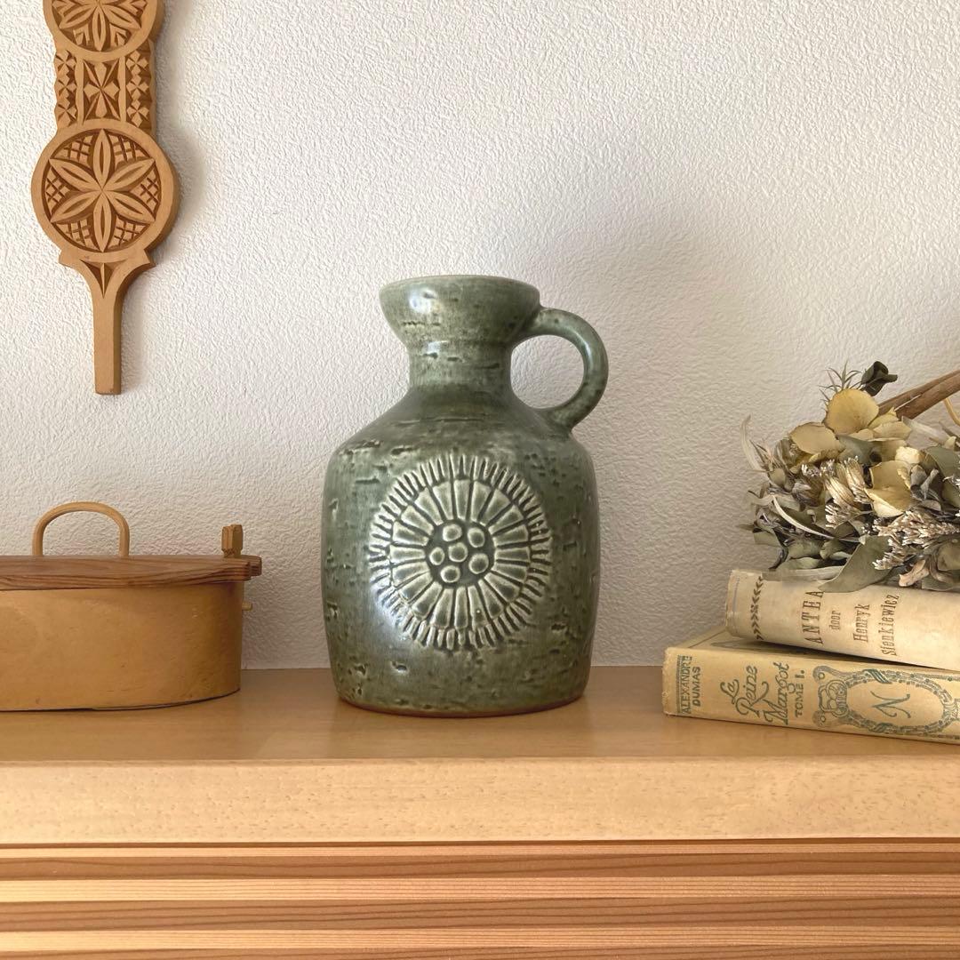 北欧ヴィンテージ　ロールストランド 陶器のフラワーベース/花器/花瓶/水差し