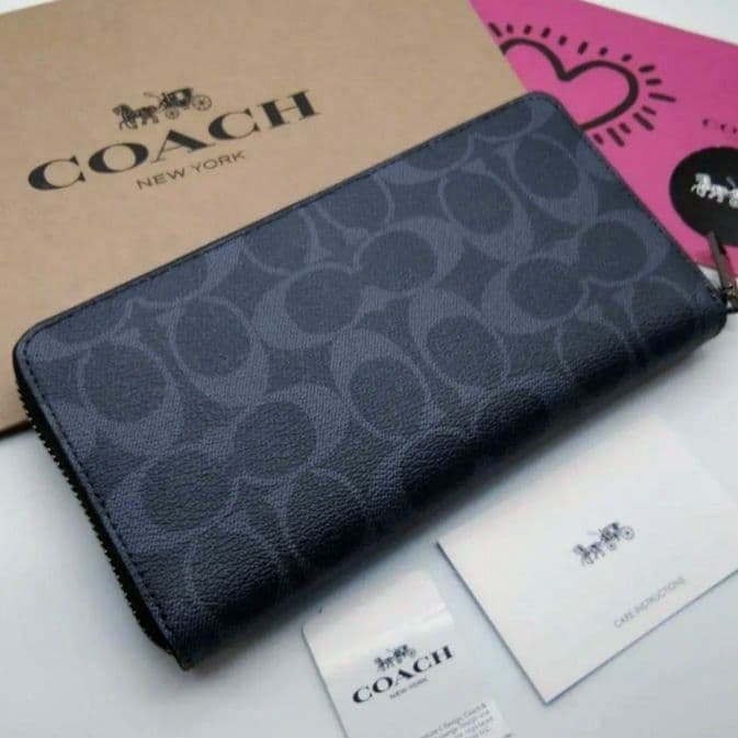 新品　COACH　長財布　メンズ　カラー　デニム