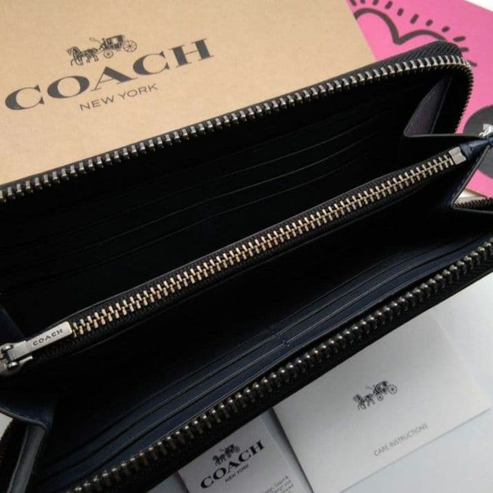 新品　COACH　長財布　メンズ　カラー　デニム