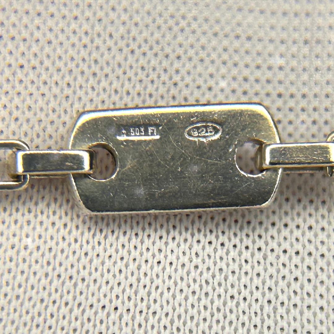 美品✨ GUCCI グッチ ネックレス Gロゴ プレート シルバー925