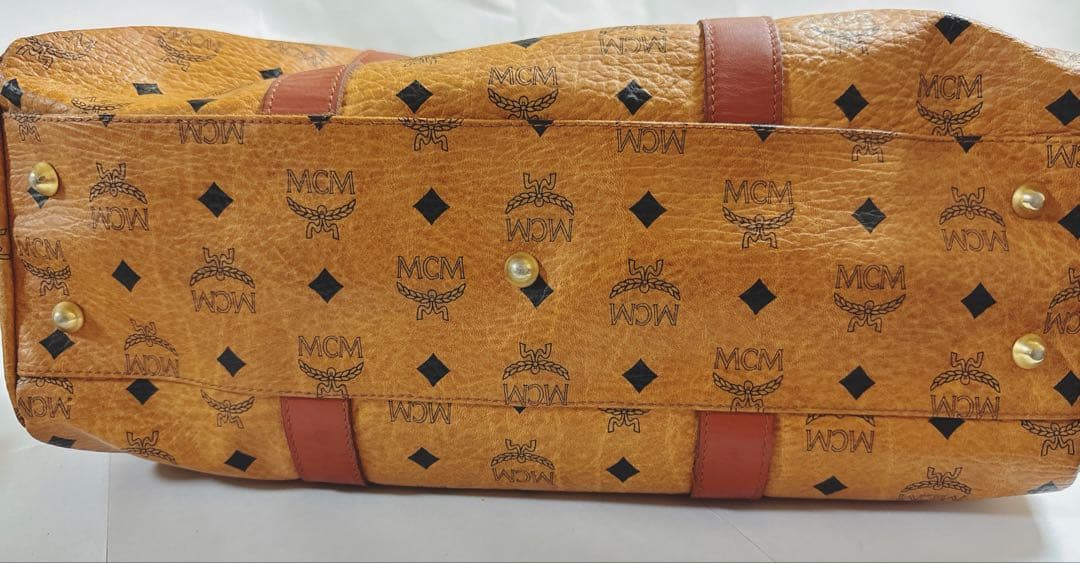 MCM ロゴプリント ボストンバッグ