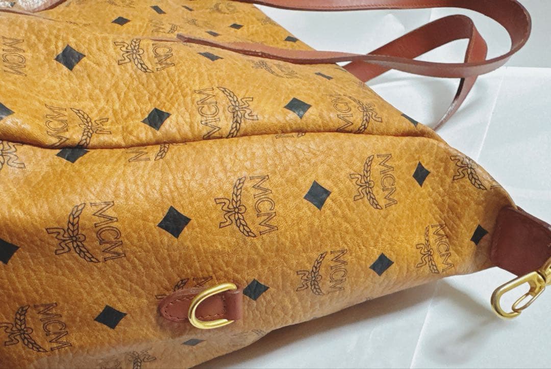 MCM ロゴプリント ボストンバッグ