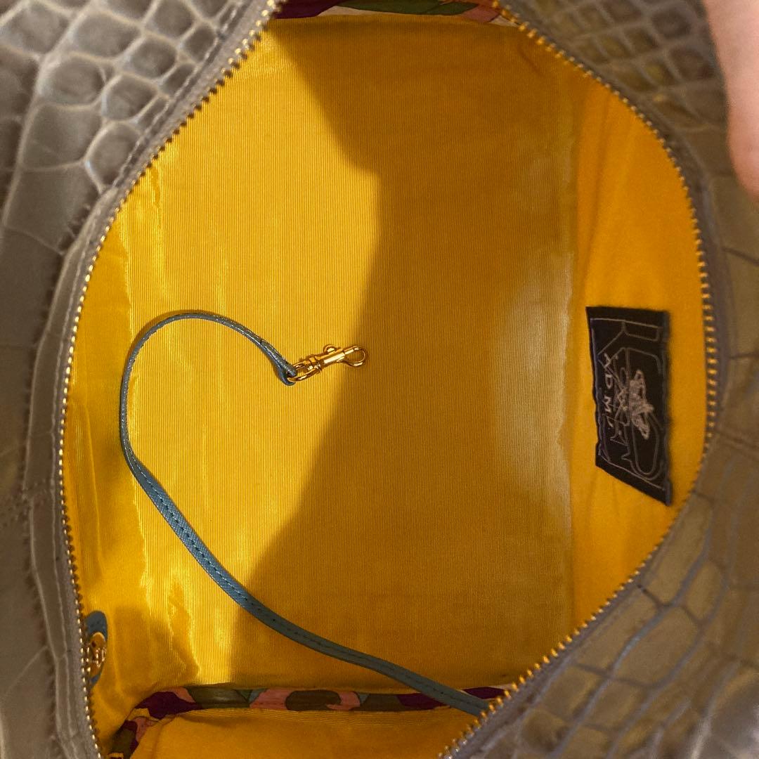 ADMJ　クロコ型押し　ボストンバッグ　28cm