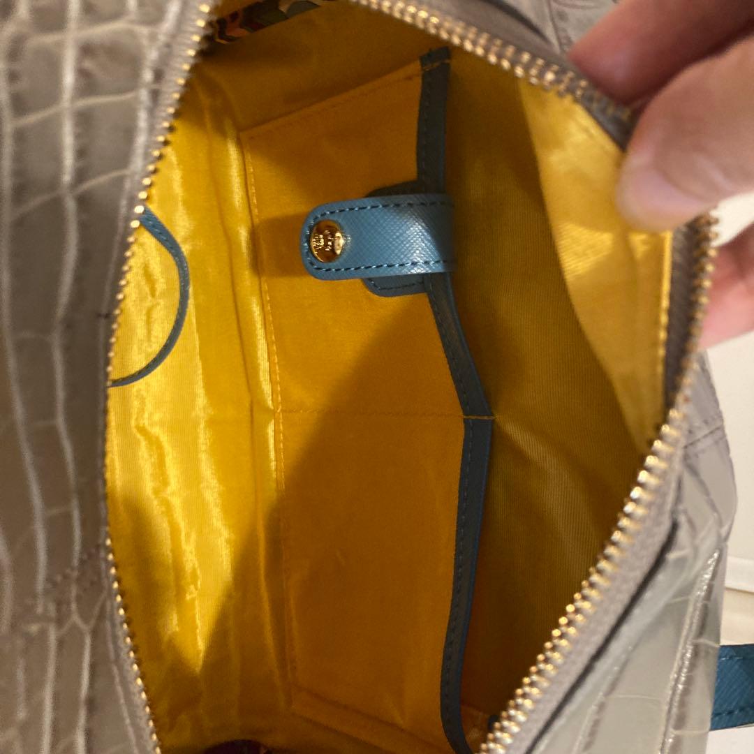 ADMJ　クロコ型押し　ボストンバッグ　28cm