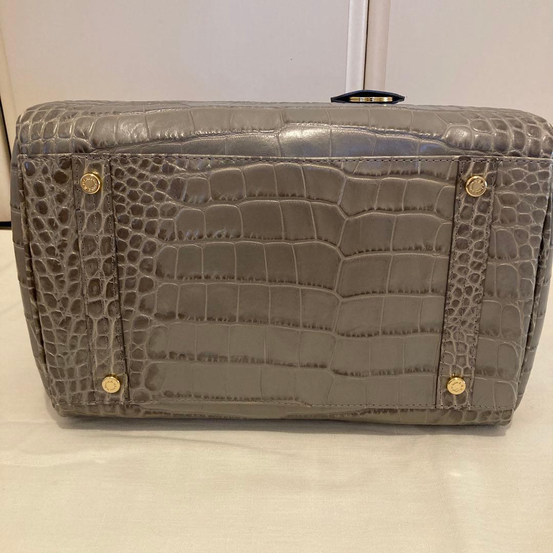 ADMJ　クロコ型押し　ボストンバッグ　28cm