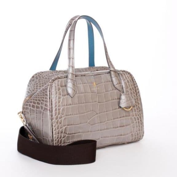ADMJ　クロコ型押し　ボストンバッグ　28cm