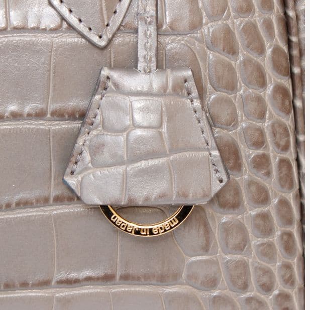 ADMJ　クロコ型押し　ボストンバッグ　28cm
