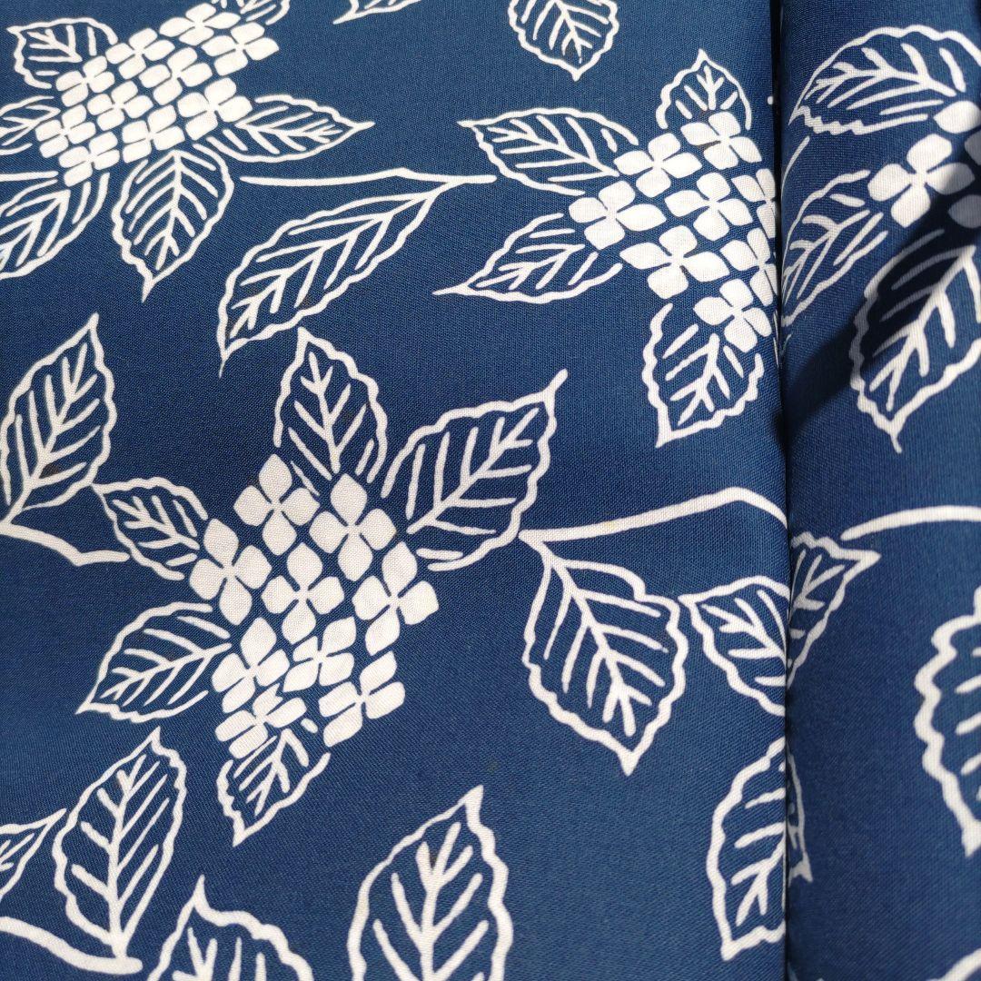 浴衣反物生地 　竺仙　アジサイ　小ぶり柄