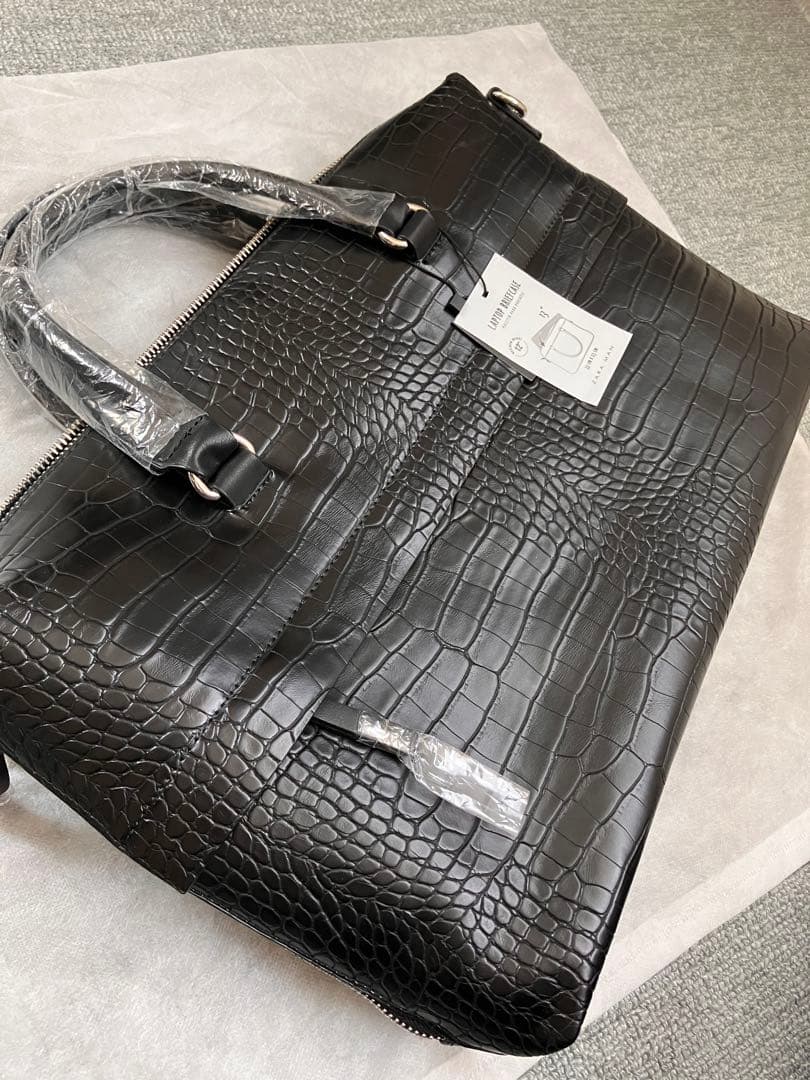howerd...【新品未使用】ZARAクロコ柄ビジネスバッグリクルート
