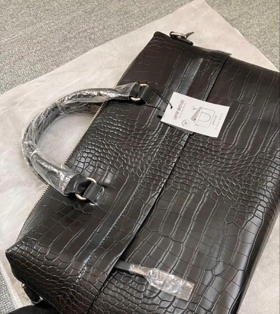 howerd...【新品未使用】ZARAクロコ柄ビジネスバッグリクルート