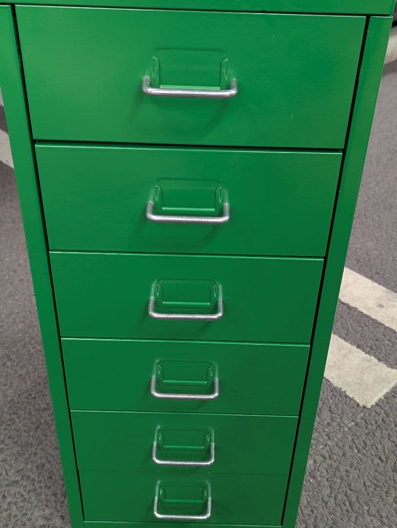 イケア ヘルメル グリーン キャスター付き 廃盤 IKEA