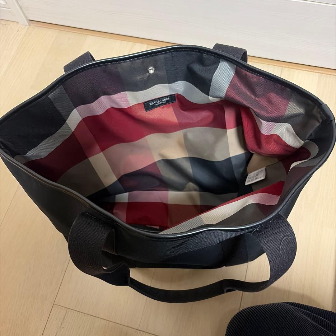 バーバリーブラックレーベル　ブラック トートバッグ