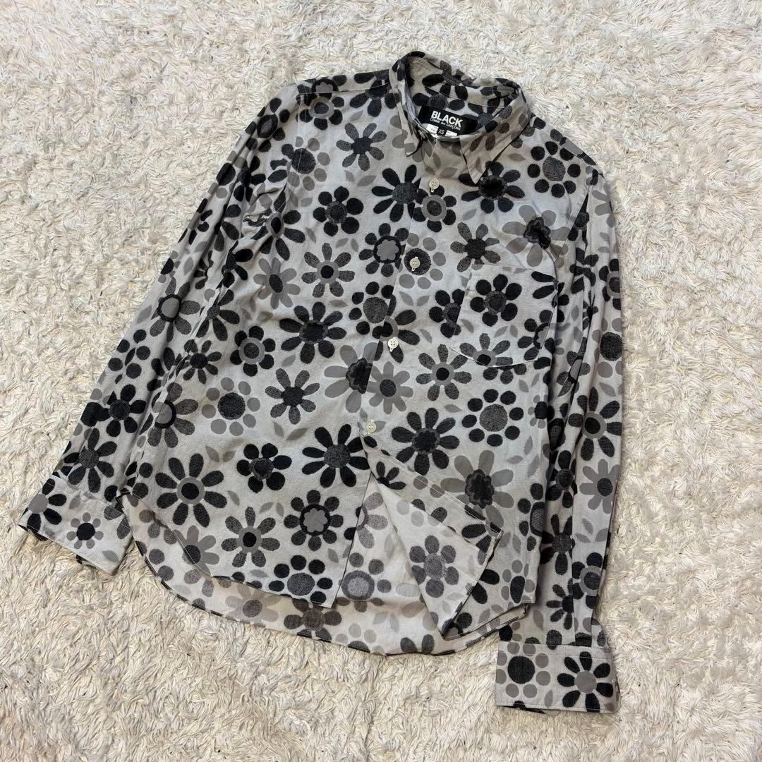 未使用級✨BLACK COMME des GARÇONS 花柄シャツ XS