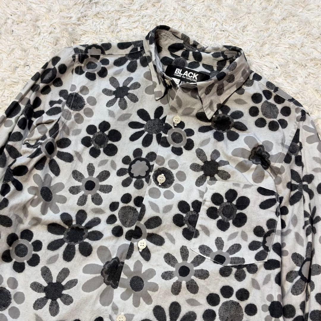 未使用級✨BLACK COMME des GARÇONS 花柄シャツ XS