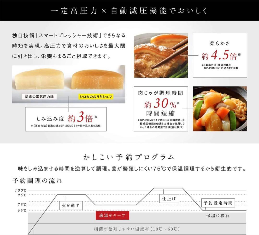 siroca 電気圧力鍋 SP-2DM251 新品未使用