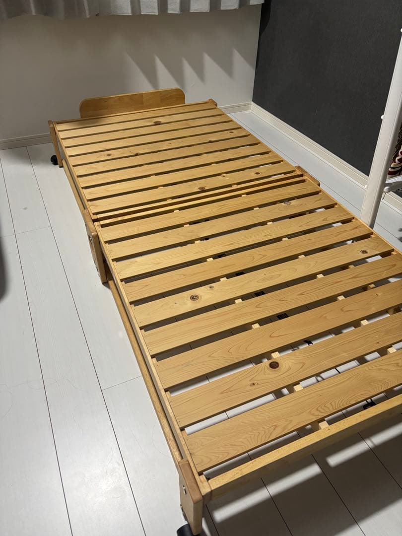 木製 折りたたみ すのこベッド シングルサイズ