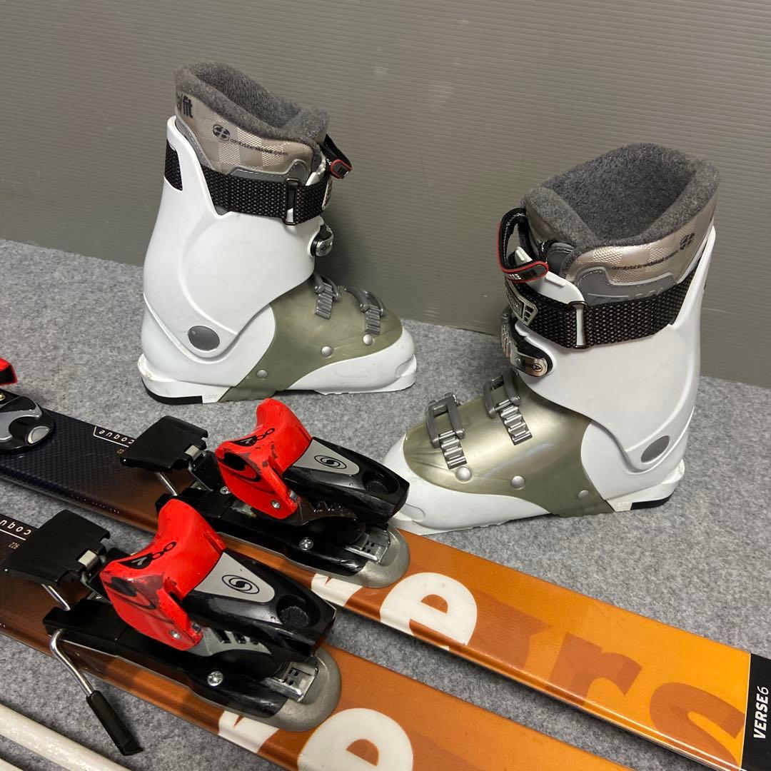 ★小柄な方向け★メンテ済　スキーセット 板サロモン140cm ブーツ23.5cm