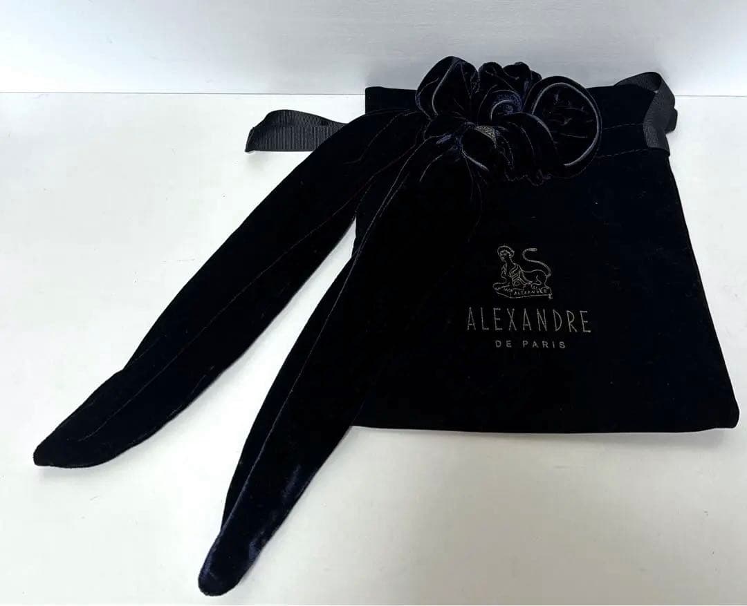 【新品未使用】ALEXANDRE DE PARIS シュシュ ネイビー