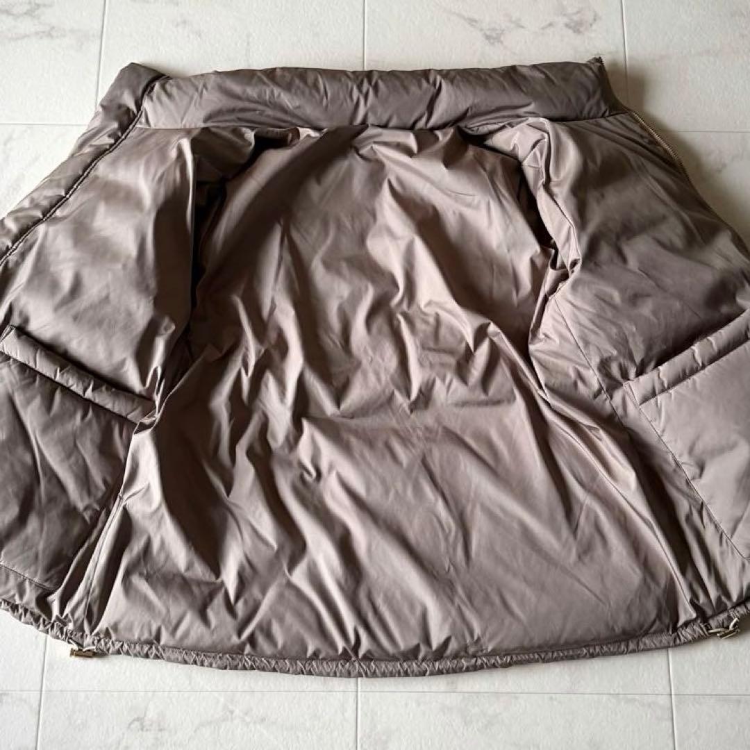 極美品*デミルクスビームス リバーシブル ダウンジャケット36ベージュ系