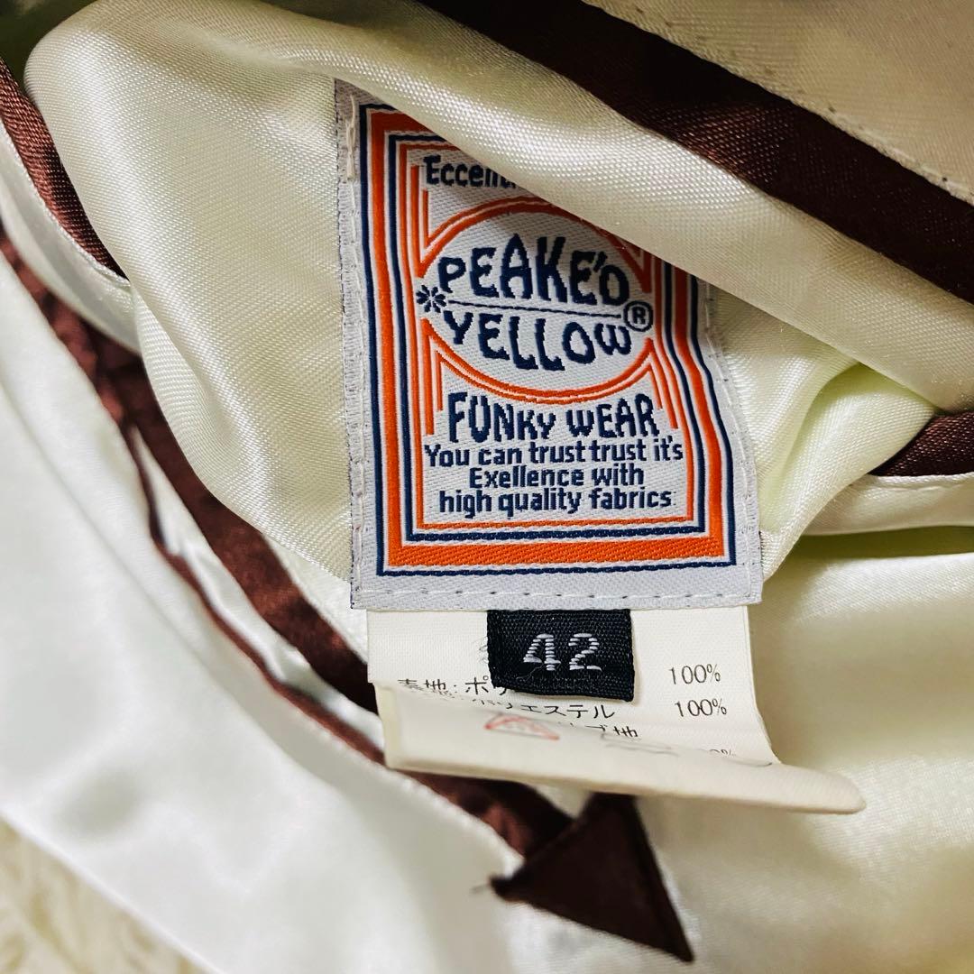 PEAK'D YELLOW リバーシブル スカジャン キルティング 和柄 刺繍