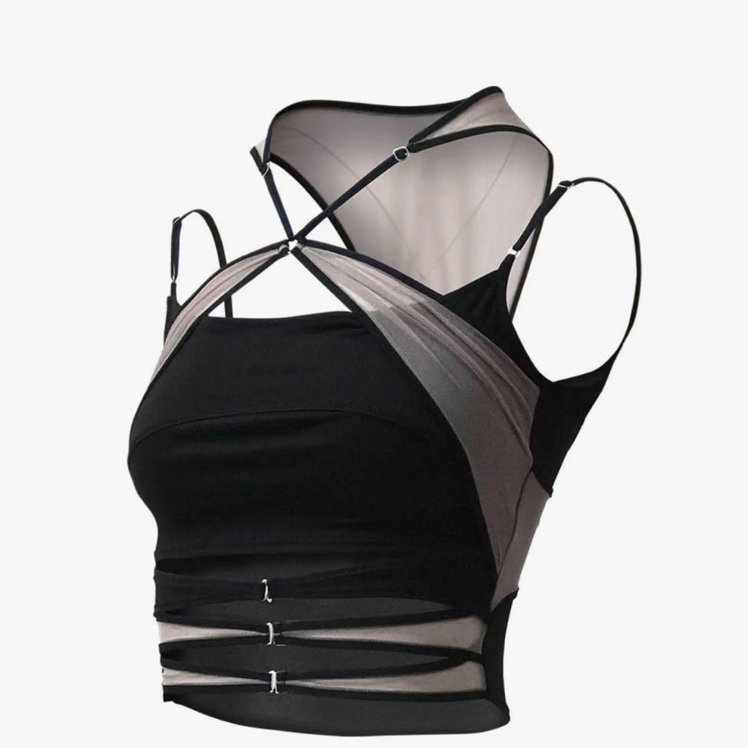 トップス theredthread S tulle layered camisole