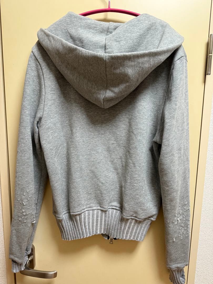 AMIRI ダメージ加工 ジップパーカー グレー