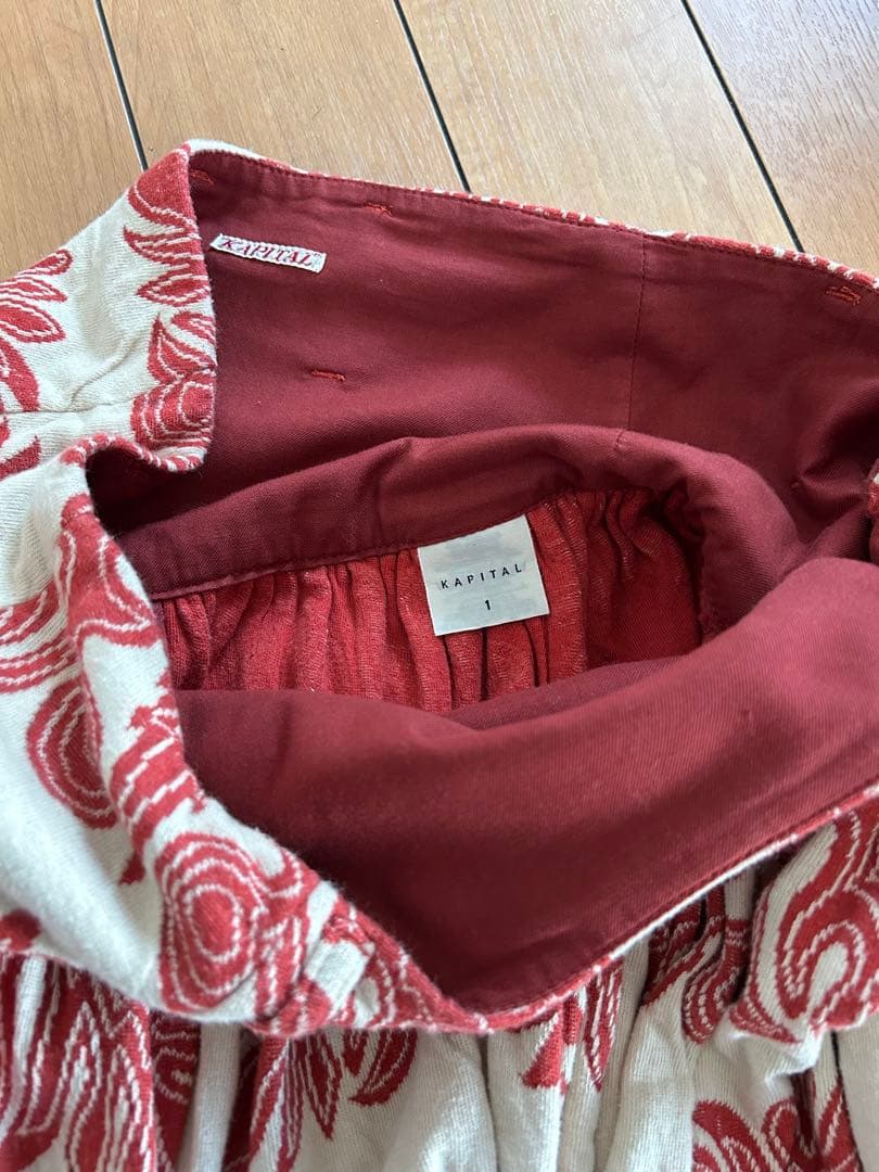 kapital ダマスク　ハワイアンキルト　アミッシュパンツ　ガウチョ