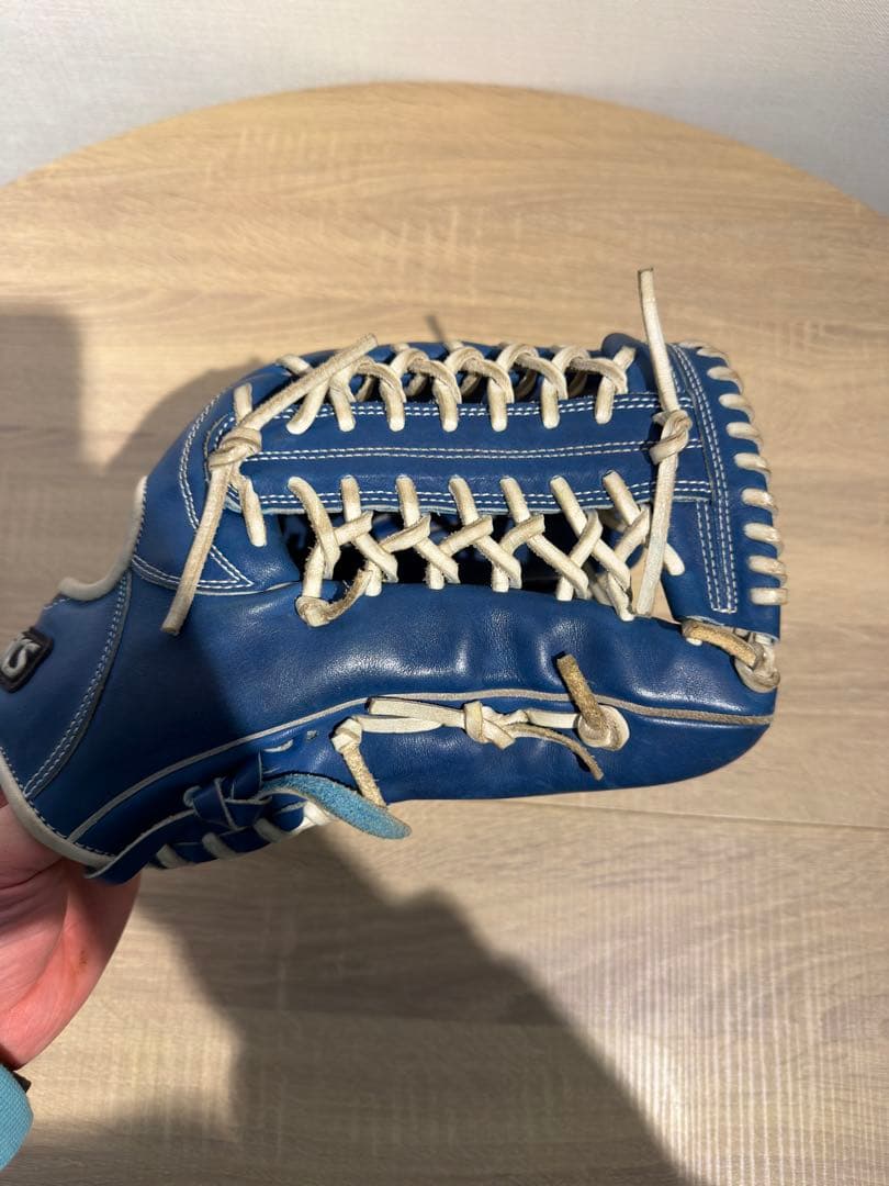大谷翔平着用モデル　asics 軟式グローブ 青