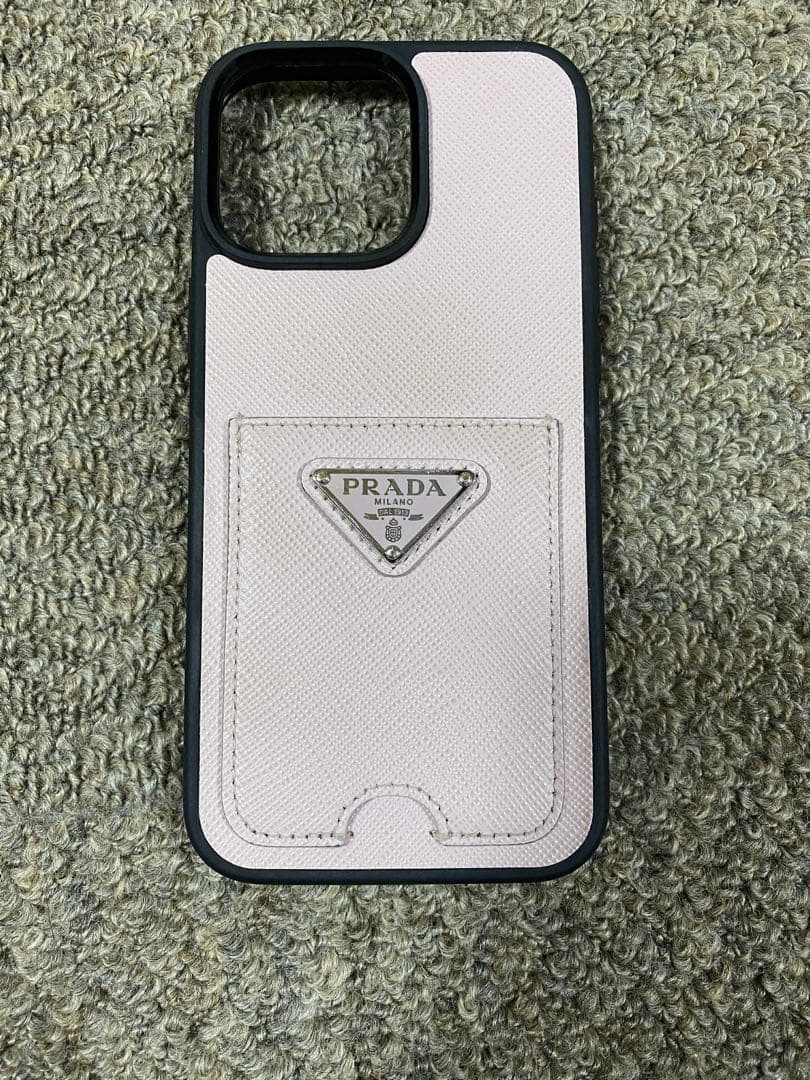 PRADA ピンクレザー iPhoneケース カードポケット付き