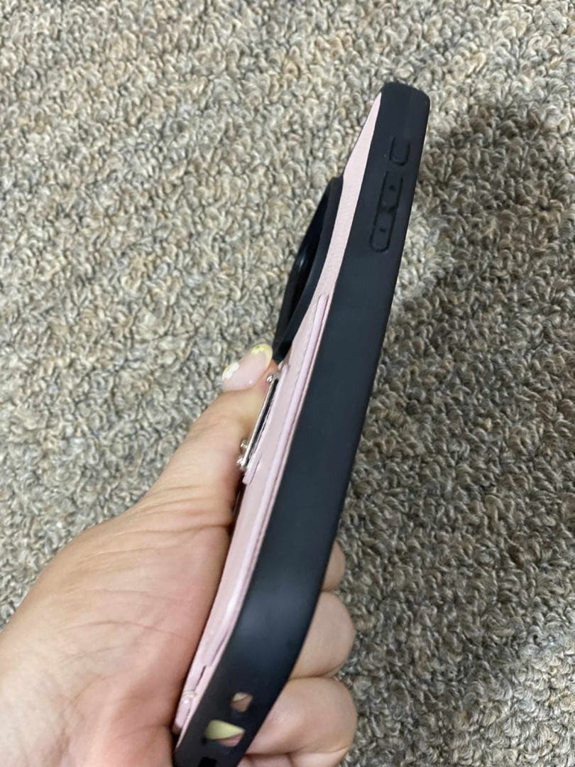 PRADA ピンクレザー iPhoneケース カードポケット付き