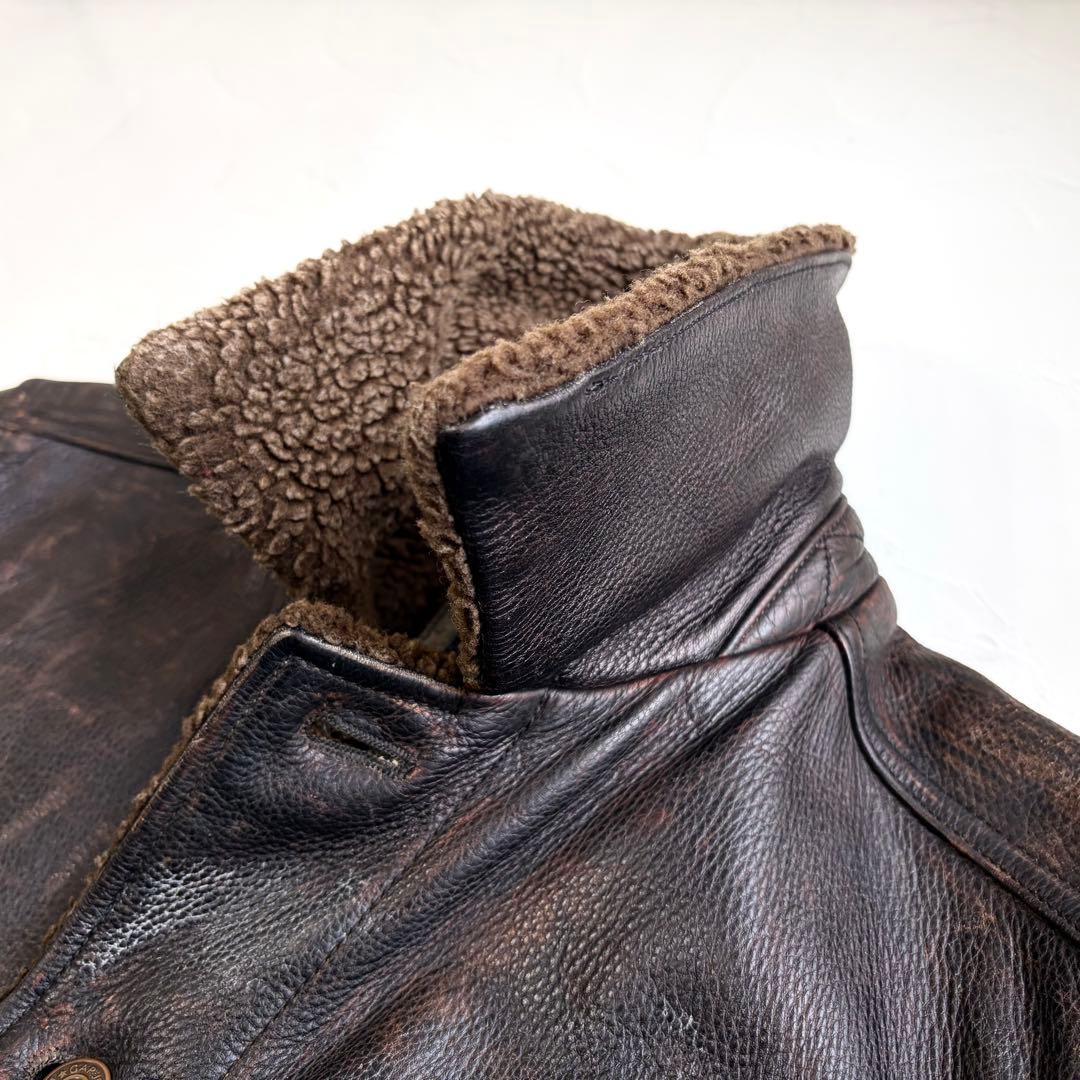 【old gap】Cow leather car coat 90's