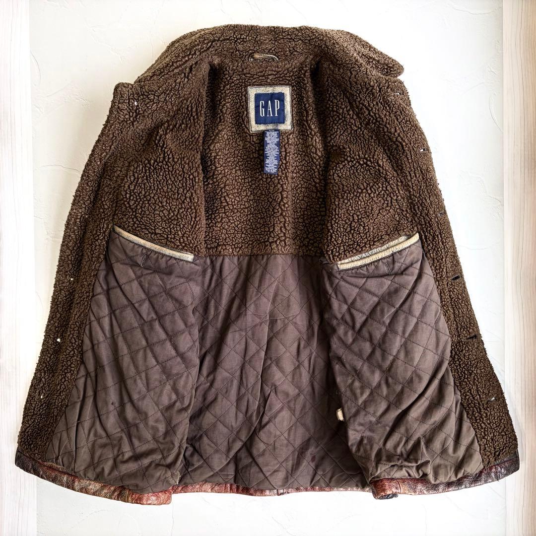 【old gap】Cow leather car coat 90's