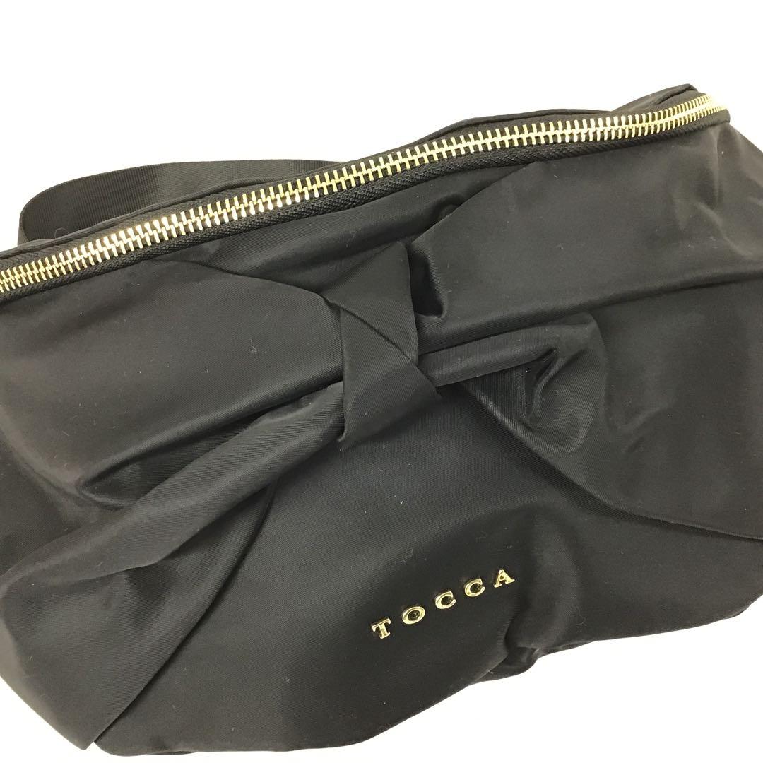 TOCCA トッカ　リボン　ウエストポーチ　ボディーバッグ　美品　ブラック