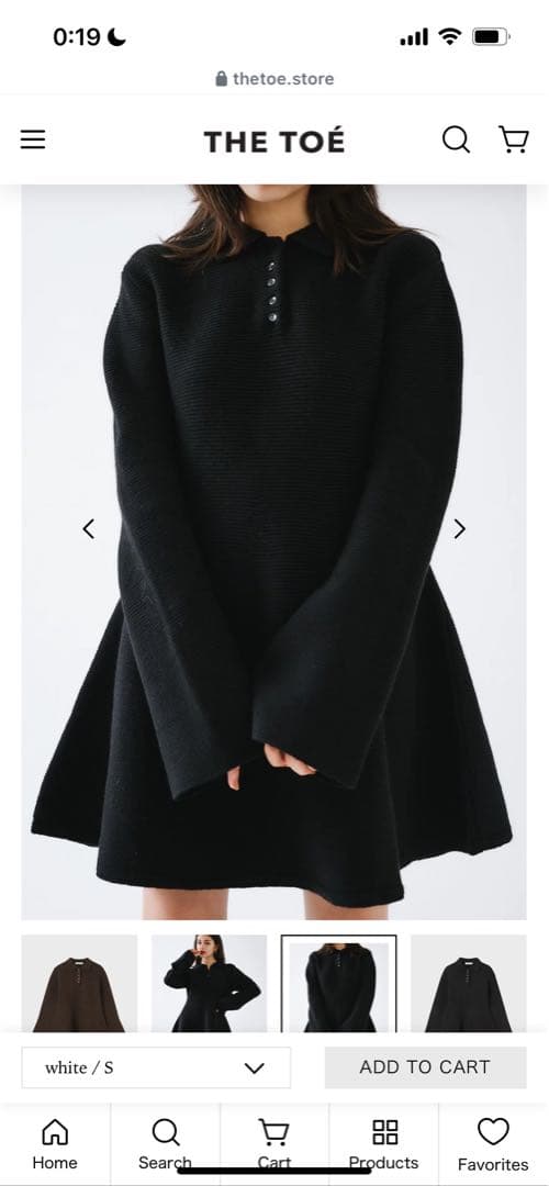 the toe Reims Flare Onepiece フレアワンピース　黒