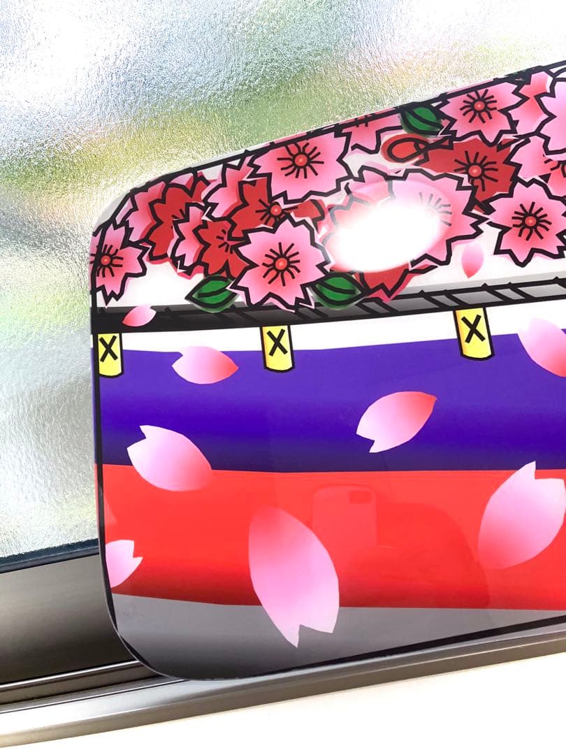 花札✨桜✨花見✨散り桜✨日野✨レンジャー✨プロフィア✨安全窓✨アンドン