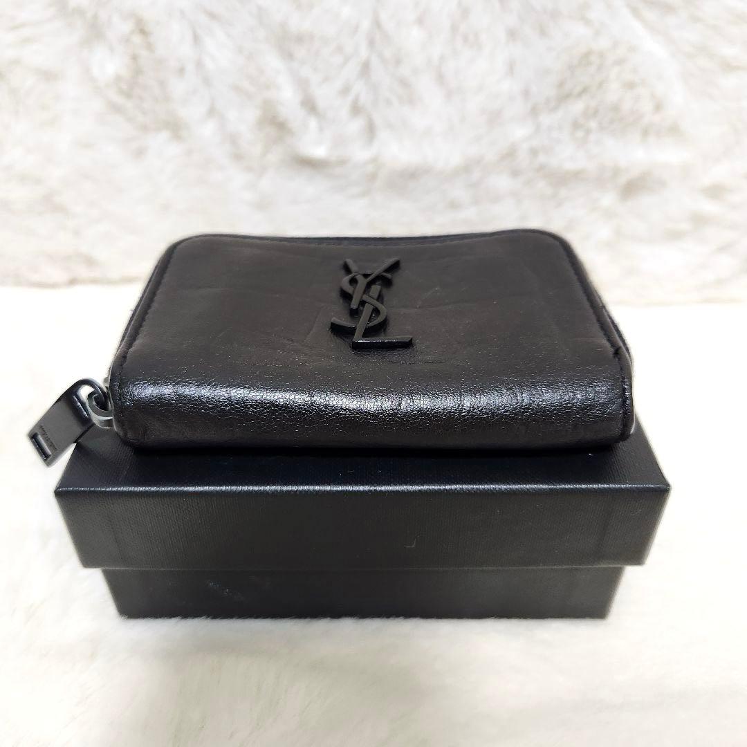 ✨極美品　付属品完備✨　サンローラン　小銭入れ　ケース　クロコ　カサンドラ