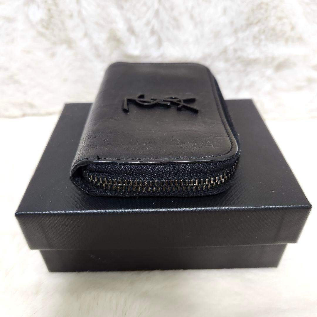 ✨極美品　付属品完備✨　サンローラン　小銭入れ　ケース　クロコ　カサンドラ